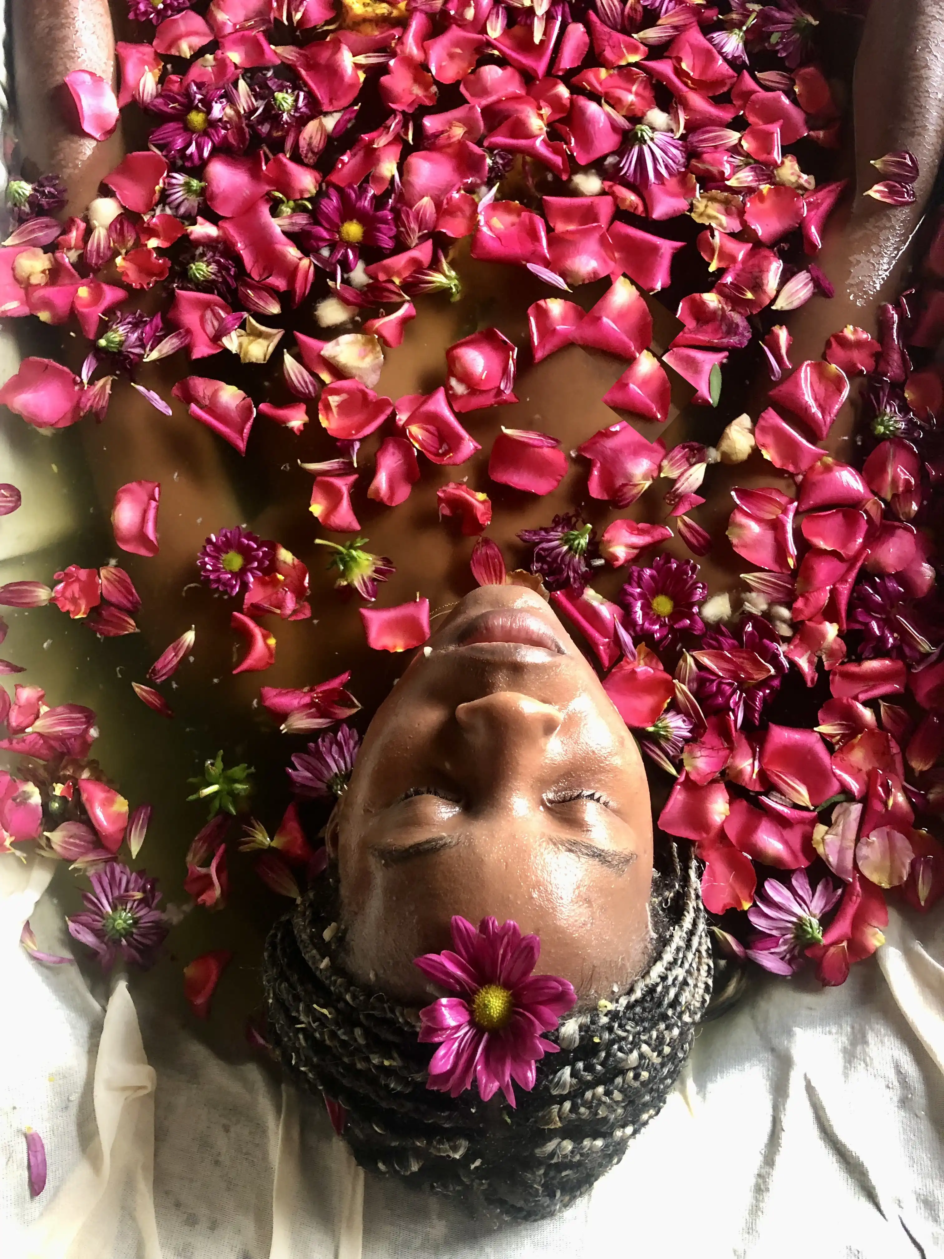 Enjoying the Spirit Bath at Rancho Media Luna