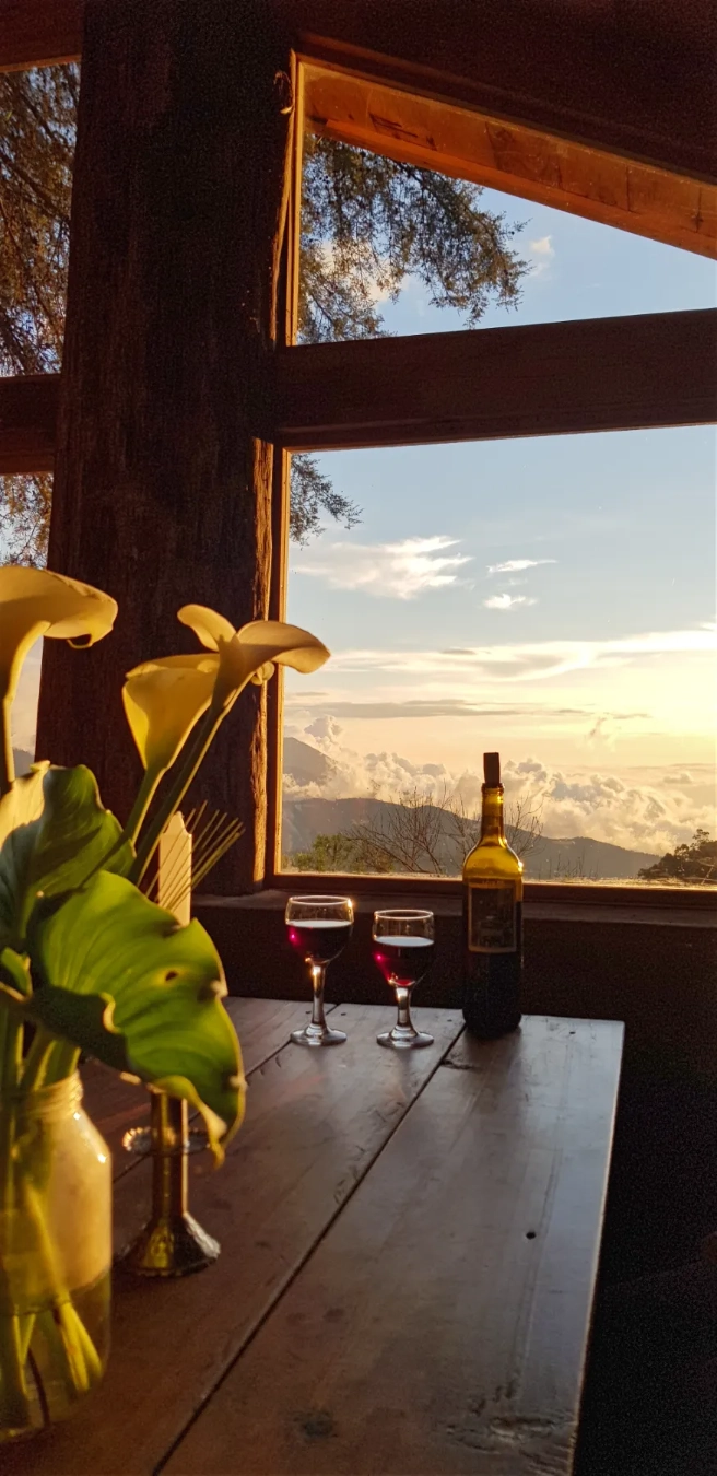 Dining while enjoying sunset on a cloud ocean at Terrazas de la Tierra in San Jose del Pacifico-3