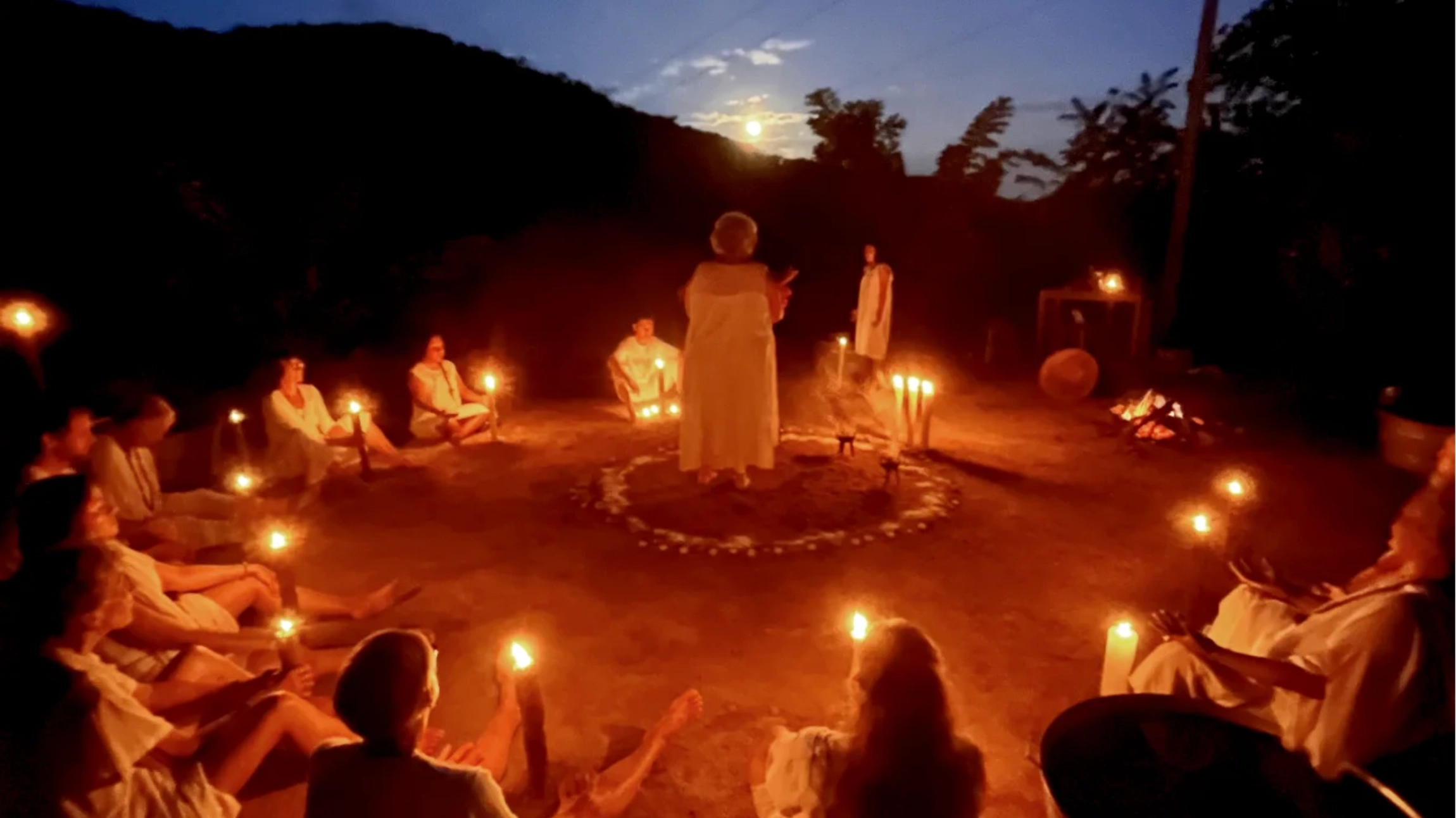 Full moon ceremony at the coffee plantation El Mamey