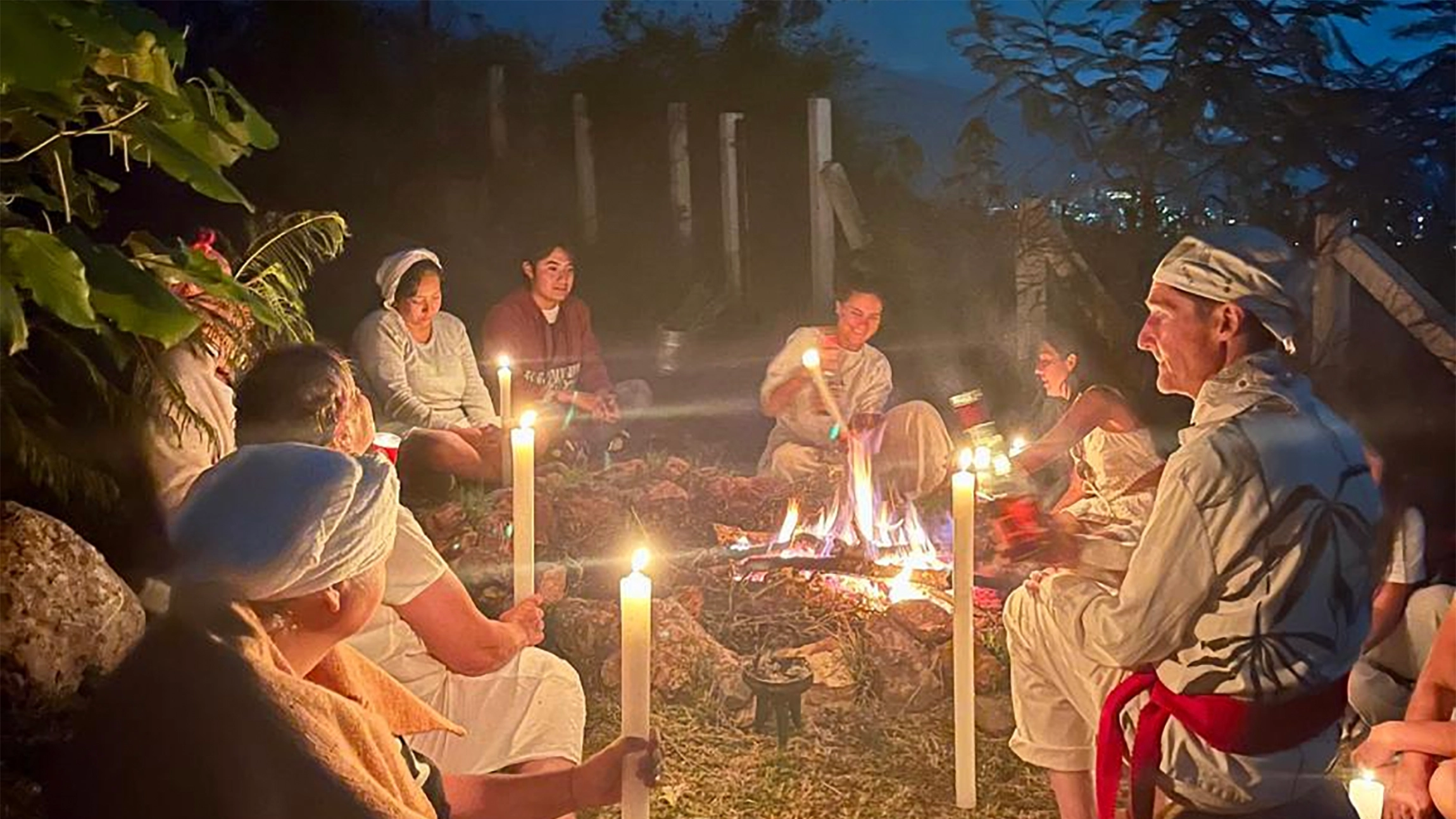 October full moon ceremony at Rancho Media Luna