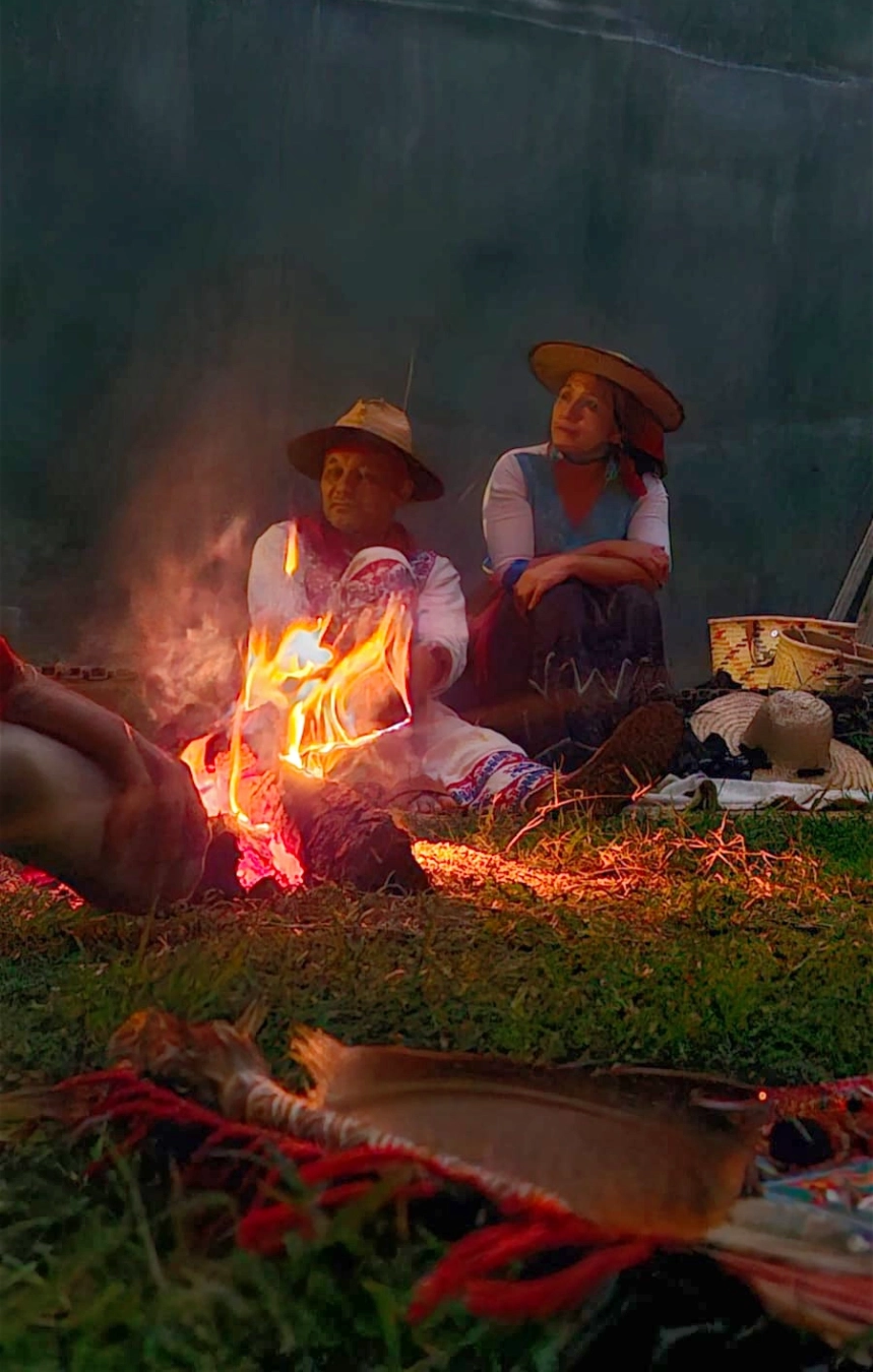 Sindy and Ruben at a sacred plant medicine ceremony